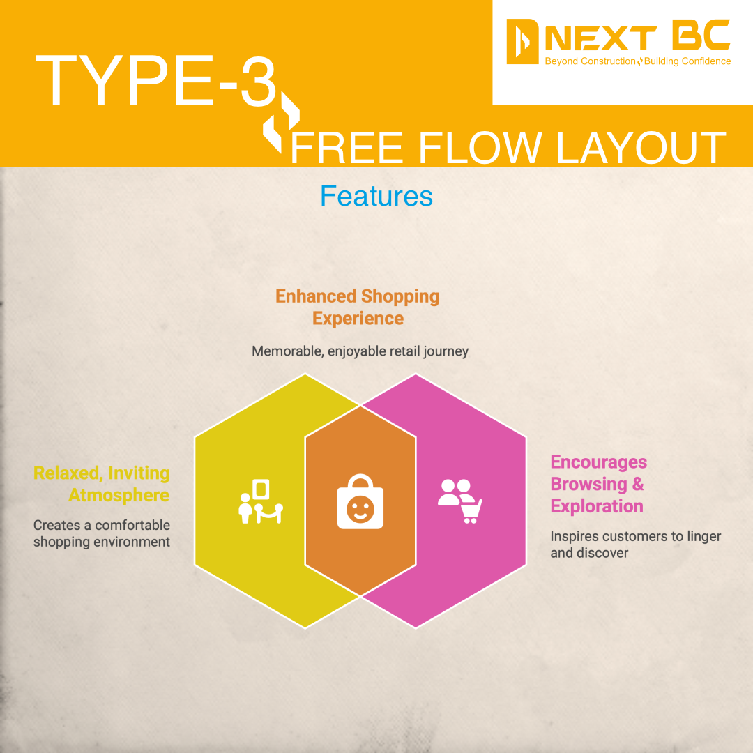 Free flow store layout