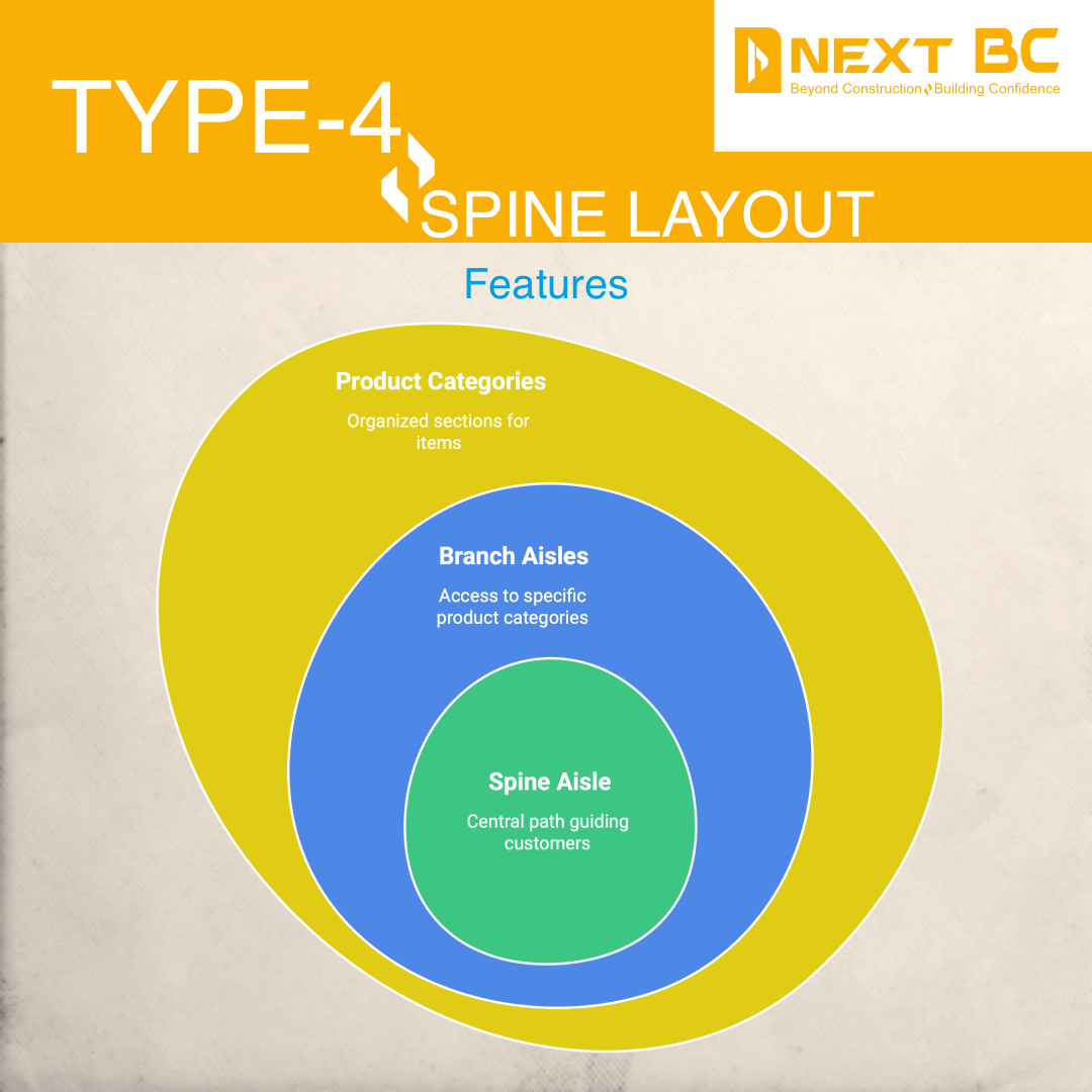 Spine store layout design
