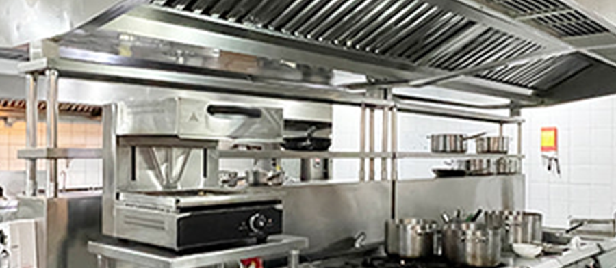 Treated fresh air system for F&B kitchen