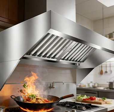 Negative pressure issue in commercial kitchen ventilation