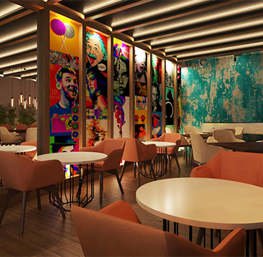Modern F&B interior artwork