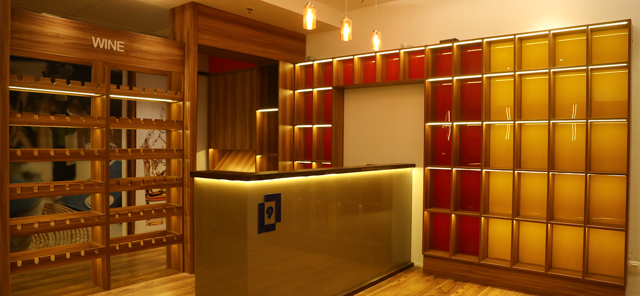9 Liquor Land Lucknow mall liquor store interior by Next BC