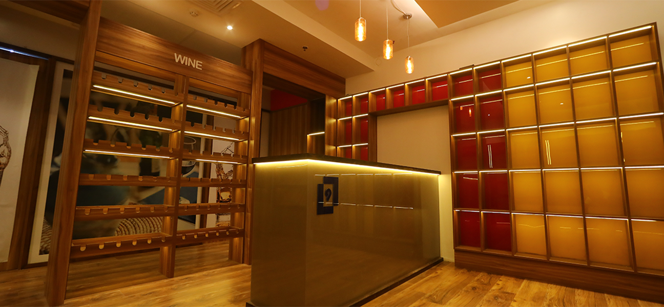 9 Liquor Land Lucknow mall liquor store interior by Next BC