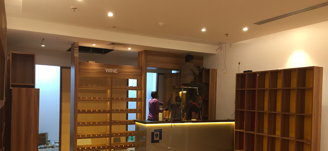 9 Liquor Land Lucknow mall liquor store interior by Next BC