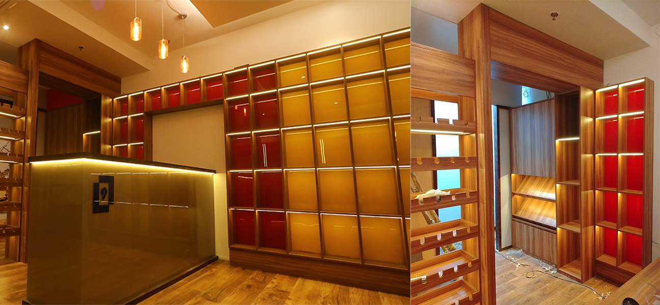 9 Liquor Land Lucknow mall liquor store interior by Next BC