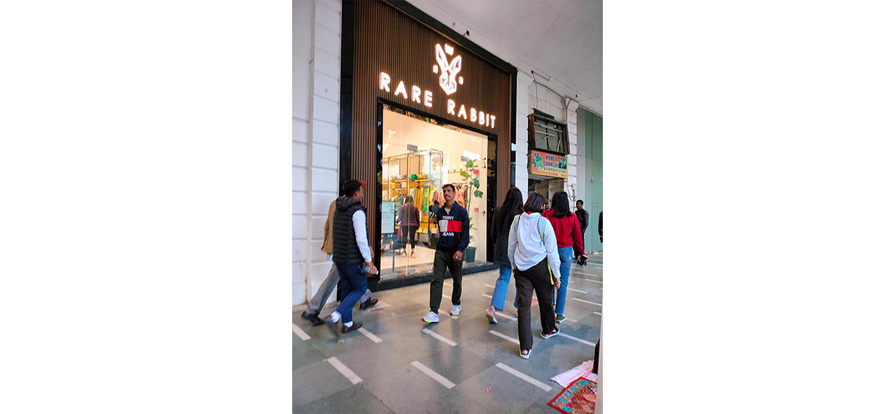 Rare Rabbit Connaught Place retail store interior execution by Next BC